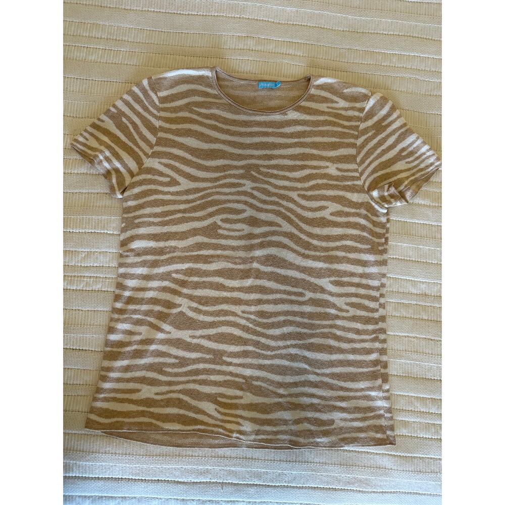 J. McLaughlin S Zebra Print Sweater Tee